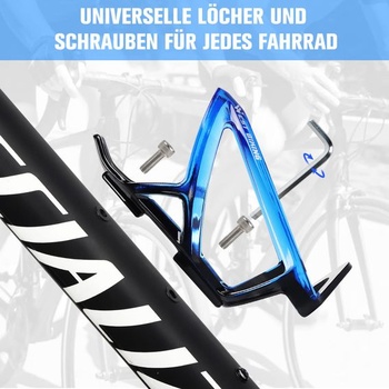 Držiak na fľašu na bicykel, vylepšená verzia, odolný, nerozbitný, ľahký, modrý