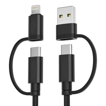 Nabíjací kábel Basesailor pre iPhone 17 Air, 4 v 1 Multi USB C nabíjací kábel 1 m 3,3 stopy/1 m