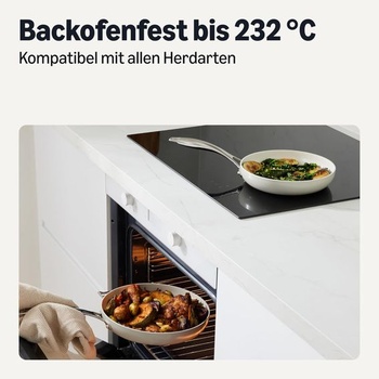 Keramický riad Amazon Basics s nepriľnavým povrchom, sada 3 panvíc, vhodný pre všetky varné