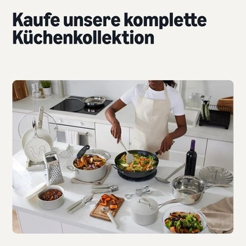 Keramické nádobí Amazon Basics s nepřilnavým povrchem, sada 3 pánví, vhodné pro všechny varné