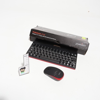 Bezdrôtová klávesnica a myš PERIDUO-712 - 2,4 GHz - AES 128 bitov - čierna - AZERTY