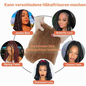3 balenia syntetických príčeskov Marley Twist Hair Bulk na dredy, mini twisty a opravné lokne (30#,
