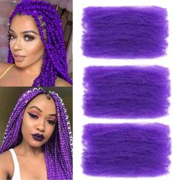 Afro Kinky Curly Syntetické vlasy Bulk 3 balenia Marley…