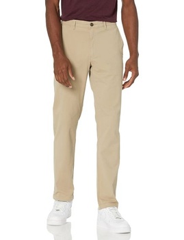Pánske ležérne strečové chino nohavice Amazon Essentials, úzky strih, celodenný strih, veľkosť 32W