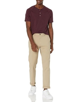 Pánske ležérne strečové chino nohavice Amazon Essentials, úzky strih, celodenný strih, veľkosť 32W