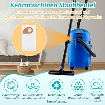 10 kusov prachových vreciek pre Nilfisk Buddy II 12/18L, nerezové prachové vrecká pre Nilfisk Buddy