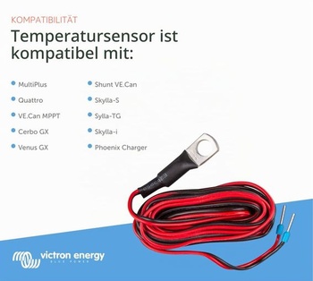 Teplotný senzor Victron Energy pre zariadenia Quattro, MultiPlus a GX, jedna veľkosť