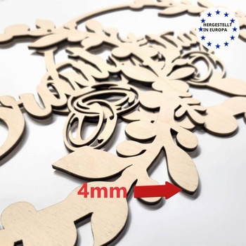Sada 2 svadobných ceduľ na stoličky – Nevesta a ženích zo 4 mm hrubého dreva – Mr&Mrs – Dekorácia na