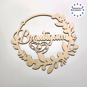 Sada 2 svadobných ceduľ na stoličky – Nevesta a ženích zo 4 mm hrubého dreva – Mr&Mrs – Dekorácia na