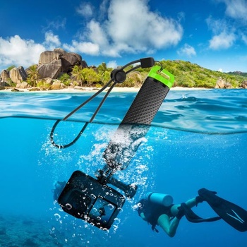 Plávajúce rukoväť, príslušenstvo, podvodná tyč pre GoPro, zelená