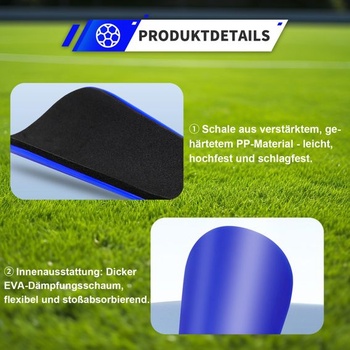 Mini chrániče holení na futbal, pre deti, teenagerov a dospelých, čierno-modré