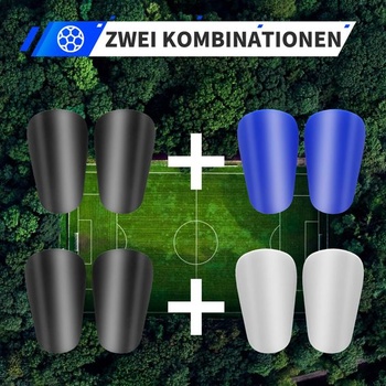 Mini chrániče holení na futbal, pre deti, teenagerov a dospelých, čierno-modré