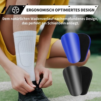 Mini chrániče holení na futbal, pre deti, teenagerov a dospelých, čierno-modré