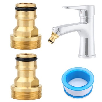 2 univerzálne konektory na batériu pre miešacie batérie + 5m PTFE tesniaca páska, adaptér na hadicu,