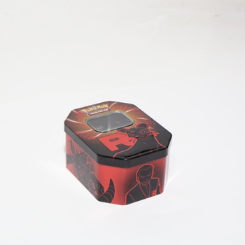 Kartová hra Pokémon Trading: Team Rocket Tin Box – Persian-ex (1 holografická promo karta a 4
