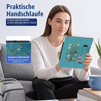 Univerzálne puzdro TiMOVO pre 10,1 palcový tablet s Androidom, marhuľový kvet