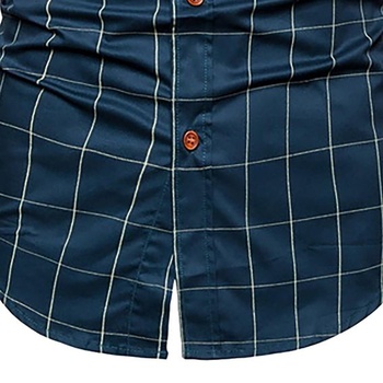 Pánska kockovaná košeľa, ležérna, zapínanie na gombíky, kockovaná, s dlhým rukávom, slim fit,