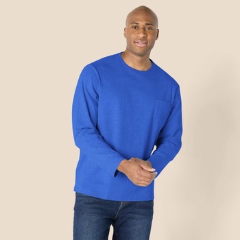 Pánske tričko s dlhým rukávom Amazon Essentials, regular fit XXL, žiarivo modré, bez vreciek