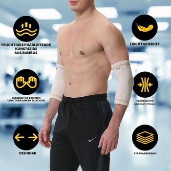 Ortéza na lakeť NEOtech Care - bambusové vlákna a 3D pletenina - elastická a priedušná - pre golf,