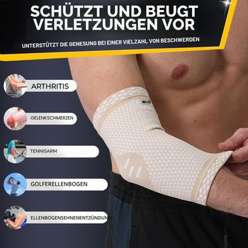 Ortéza na lakeť NEOtech Care - bambusové vlákna a 3D pletenina - elastická a priedušná - pre golf,