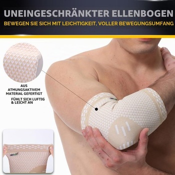 Ortéza na lakeť NEOtech Care - bambusové vlákna a 3D pletenina - elastická a priedušná - pre golf,
