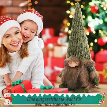Vánoční dekorace s trpaslíky – plyšové ozdoby Santa Clause, elf, trpaslík, severské dárky do