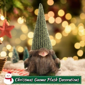 Vánoční dekorace s trpaslíky – plyšové ozdoby Santa Clause, elf, trpaslík, severské dárky do