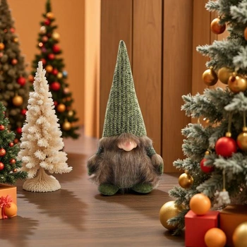 Vánoční dekorace s trpaslíky – plyšové ozdoby Santa Clause, elf, trpaslík, severské dárky do