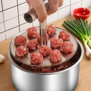 Nerezový formovač na masové kuličky, 12 otvorů, lis na masové kuličky, ruční formovač na masové