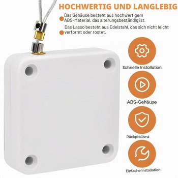 Automatický zatvárač dverí, biely, 1,2 m, tretia generácia, 1000 g - Biela