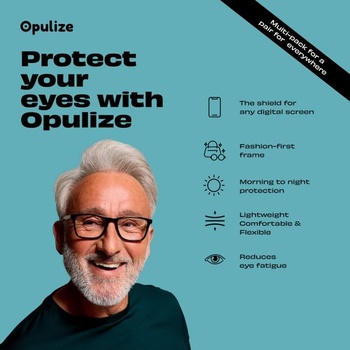 Okuliare na čítanie OPULIZE NYX s filtrom modrého svetla pre mužov a ženy - Neoslňujúci, UV400 ochrana,