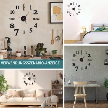 3D DIY moderné dizajnové nástenné hodiny, veľké nástenné samolepiace hodiny s rímskymi číslicami,