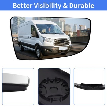 Sklo spätného zrkadla Mingke vpravo dole pre Ford Transit MK8 2014-2023, výmena skla spätného