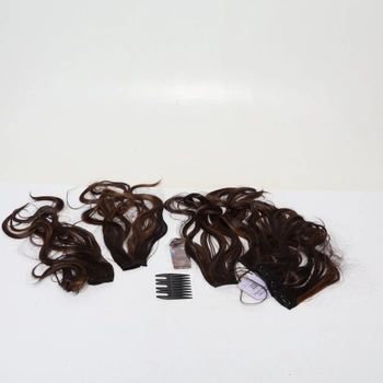 BARSDAR Clip-in predlžovanie vlasov s melírom, 50 cm 5 ks vlnité clip-in predlžovanie pre ženy,