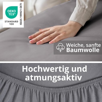 Prestieradlo DecoHomeTextil s návlekom, šedé 90-100x200 cm 90-100x200x30 cm šedé