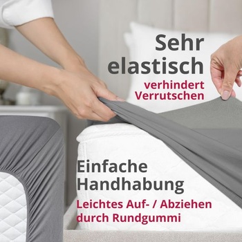 Prestieradlo DecoHomeTextil s návlekom, šedé 90-100x200 cm 90-100x200x30 cm šedé