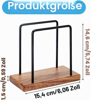 Držák na ubrousky, dřevěný a kovový držák na ubrousky, držák na ručníky v retro stylu na jídelní