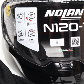 Motocyklová přilba Nolan N120-1, černá, XS