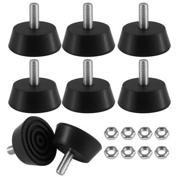 8 kusov gumových nožičiek na naskrutkovanie, gumové dorazy M6 x 32,3 mm, nastaviteľné nábytkové nožičky,