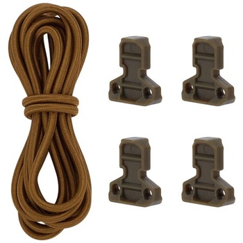 FINGERINSPIRE 4dielne plastové zarážky na šnúru, priemer 3 mm, elastická šoková šnúra 180 cm, odolná