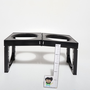 Dvojmiska 48x23x25cm čierna