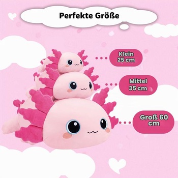 SQEQE Závažová plyšová hračka Axolotl, Kawaii plyšová hračka se závažím, Axolotl 25 cm x 25 cm