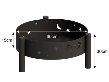 Celokovové ohnisko FPT01, priemer 60 cm - N