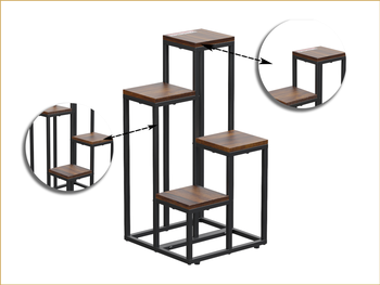 Stojan na kvety PLS01, 71 x 30 x 30 cm - N