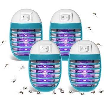 Profesionálna elektrická kontrola múch, lampa proti komárom, 4 kusy, elektrická, s UV svetlom,