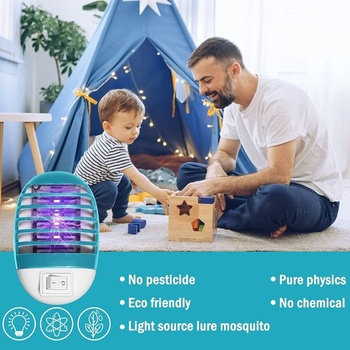 Profesionálna elektrická kontrola múch, lampa proti komárom, 4 kusy, elektrická, s UV svetlom,