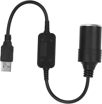 VOBOR USB do zapalovače cigaret 12V, 30cm adaptér do zapalovače cigaret do auta s USB samcem a