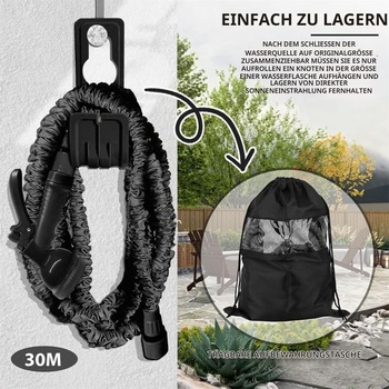 LINGKY Flexibilní zahradní hadice 7,5 m s 8 funkcemi postřiku, flexibilní vodní hadice s třívrstvým