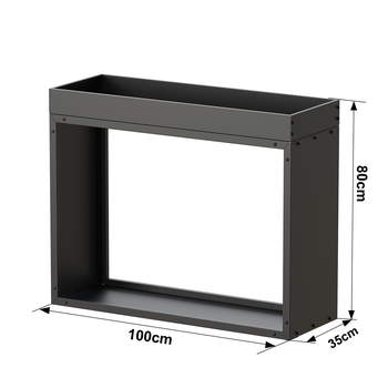 Stojan na drevo FWR07, 100 x 35 x 80 cm - N