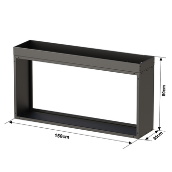 Stojan na drevo FWR08, 150 x 35 x 80 cm - N